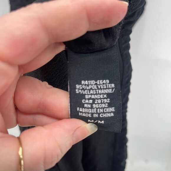 Renuar Women's Bodycon Dress Mini Rosettes Textured Scoop Neck Black Size Medium - Picture 9 of 10